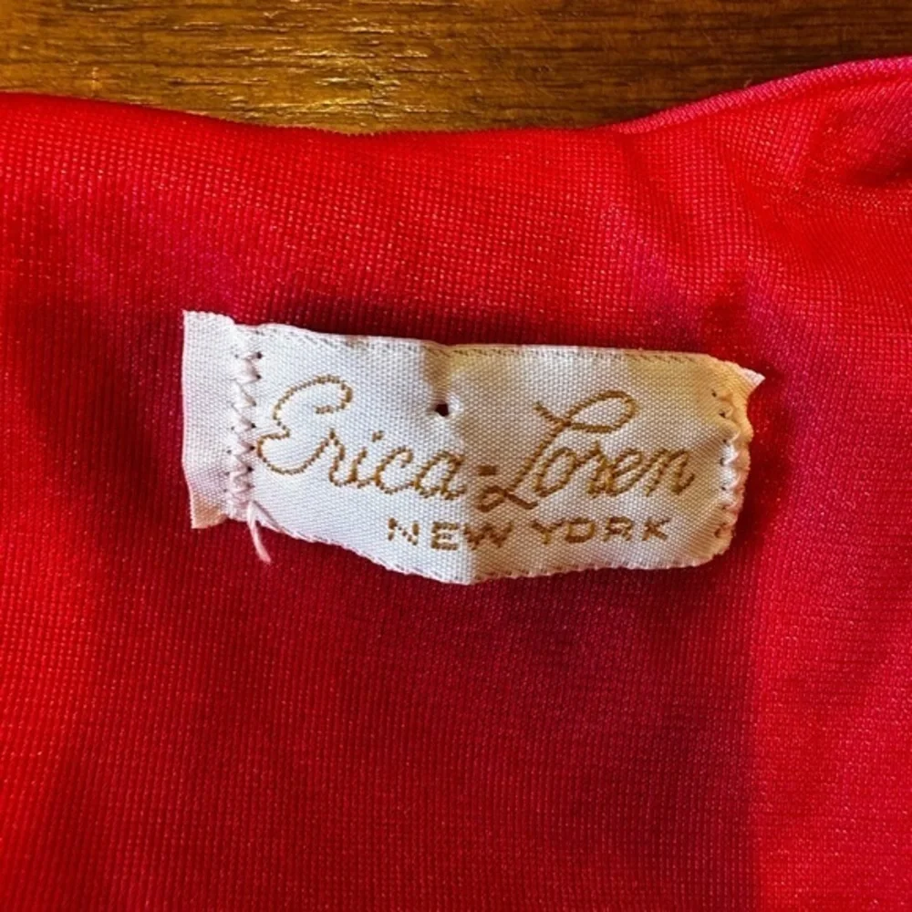 Vintage Erin Loren New York‎ red slip dress no size or care tag estimated medium